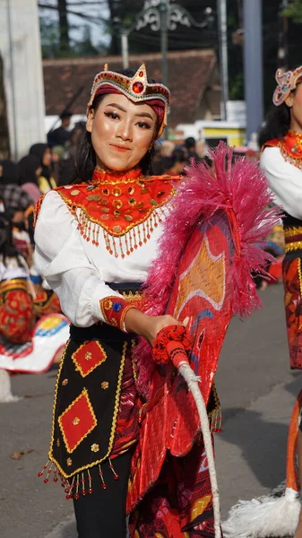 Indonezyjski Taniec Jaranański Kuda Lumping Kuda Kepang Ten Taniec Jest — Zdjęcie stockowe