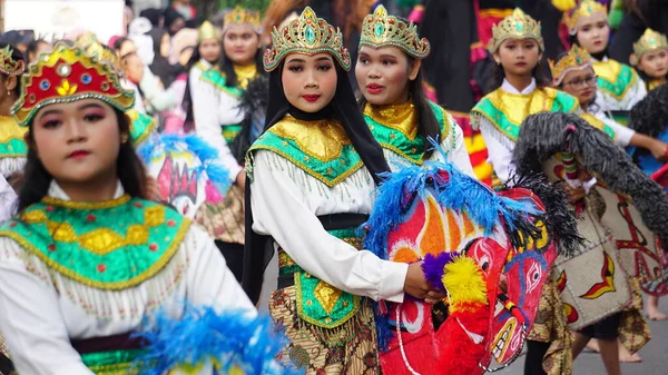 Indonesisch Optreden Jaranan Dans Kuda Klonteren Kuda Kepang Deze Dans — Stockfoto