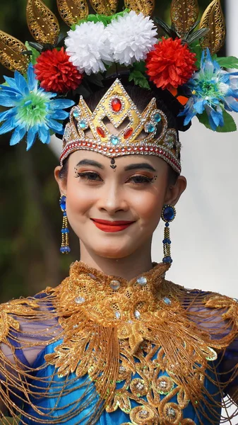 Indonesian Traditional Dancer Traditional Clothes — Stock Photo, Image