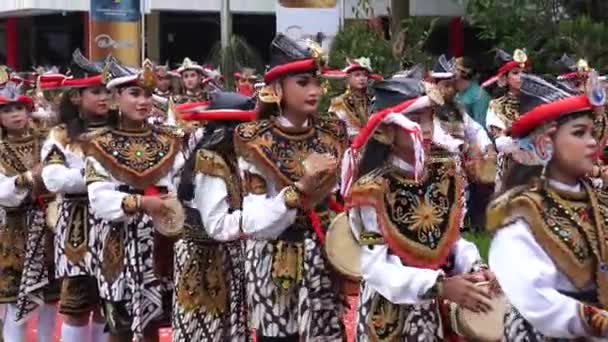 Indonesiano Eseguire Reog Kendang Nella Cerimonia Anniversario Tulungagung Bersih Nagari — Video Stock