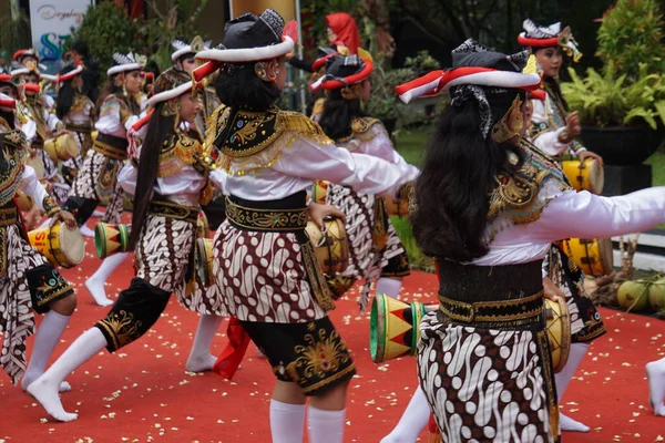 Indonesian Perform Reog Kendang Ceremony Tulungagung Anniversary Bersih Nagari — Stock Photo, Image