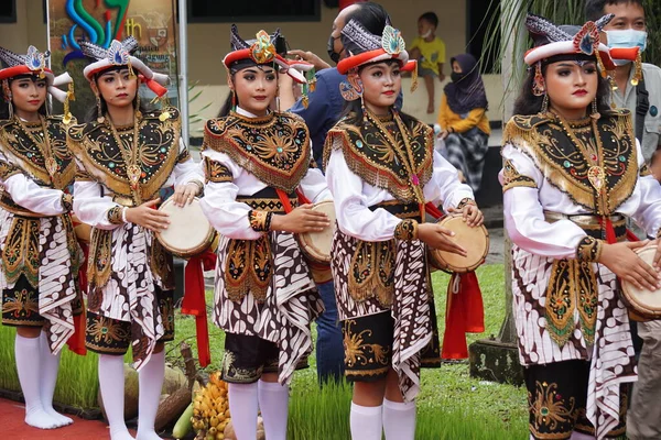Indonesisch Voeren Reog Kendang Ceremonie Van Tulungagung Verjaardag Bersih Nagari — Stockfoto
