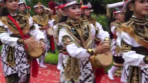 Indonesia Realiza Reog Kendang Ceremonia Del Aniversario Tulungagung Bersih Nagari — Vídeo de stock