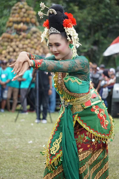 Endonezya Sümberasri Durian Festivalinde Vurgu Dansı Yaptı Dans Blitar Dan — Stok fotoğraf