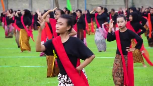 Indonésio Executando Dança Gambyong Esta Dança Vem Java Central Esta — Vídeo de Stock