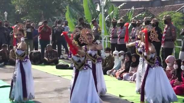 Lenggang Kali Brantas Dansı Dans Brantas Nehrinin Bazen Sakin Bazen — Stok video