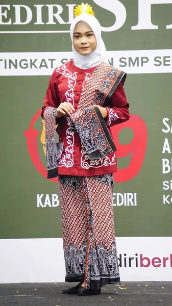 Indonesiska Barn Batik Kläder Denna Batik Kommer Från Kediri Indonesien — Stockfoto