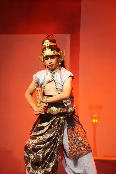 Teatern Kresnayana Med Titeln Krishna Harimurti Krishna Ledare Föreställningen Skildrar — Stockfoto
