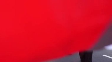 Endonezyalı izciler Kirab Kebangsaan 'da (ulusal karnaval)