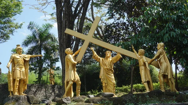 Jesus Statue Puhsarangkirken Puhsarang Kirke Bygget Stein – stockfoto