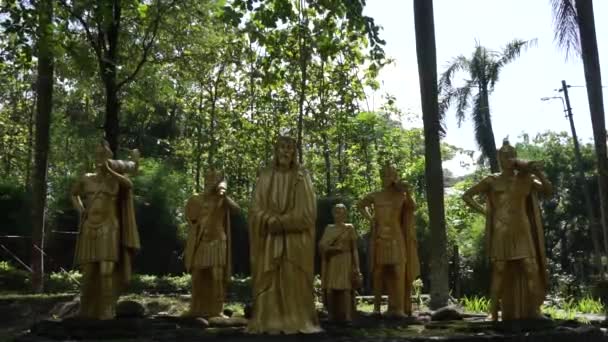Statue Jésus Dans Église Puhsarang Puhsarang Est Une Église Construite — Video