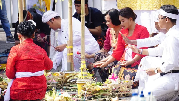 Tawur Izdırap Töreni Tören Kutsal Nyepi Gününden Bir Gün Önce — Stok fotoğraf