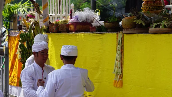 Tawur Agung Ceremony Ceremony Ceremony Performed Hindus Day Holy Day — Stock Photo, Image