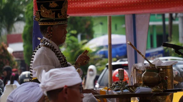 Ceremonia Tawur Agung Esta Ceremonia Una Ceremonia Realizada Por Los —  Fotos de Stock
