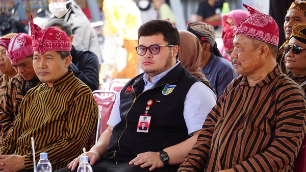 stock image The regent of Kediri Hanindhito Himawan Pramana (Mas Dhito) On the opening Pameran Jadoel to celebrate Kediri anniversary