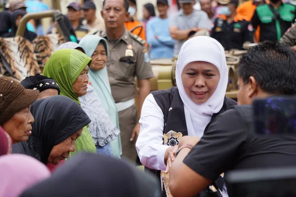 Khofifah Indar Parawansa Doğu Java Valisi Sumberasri Durian Festivali — Stok fotoğraf