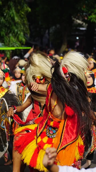 Dança Bujang Ganong Originária Boyolali Java Central Esta Dança Faz — Fotografia de Stock