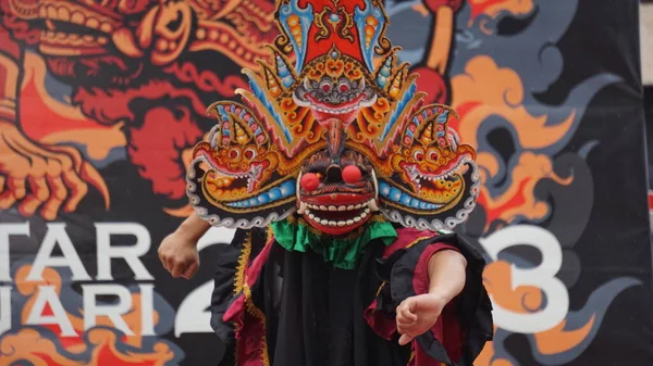 Pertunjukan Barong Dance Barong Adalah Salah Satu Tarian Tradisional Indonesia — Stok Foto