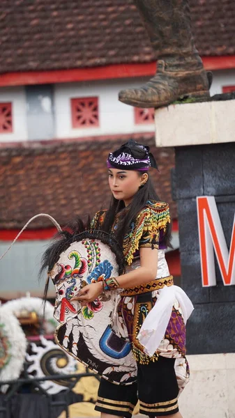 Jaranan Danse Est Une Danse Traditionnelle Java Jaranan Vient Jaran — Photo
