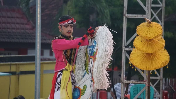 Jaranan Dance Een Traditionele Dans Uit Java Jaranan Komt Uit — Stockfoto