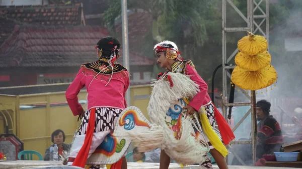 Танец Яранан Традиционный Танец Острова Ява Jaranan Происходит Jaran Означает — стоковое фото
