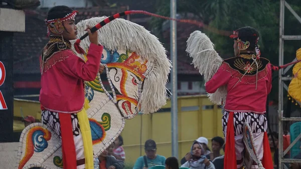 Jaranan Dance Een Traditionele Dans Uit Java Jaranan Komt Uit — Stockfoto