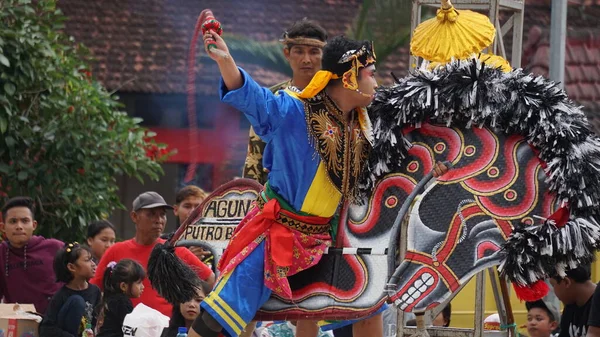 Dança Jaranan Uma Dança Tradicional Java Jaranan Vem Jaran Que — Fotografia de Stock