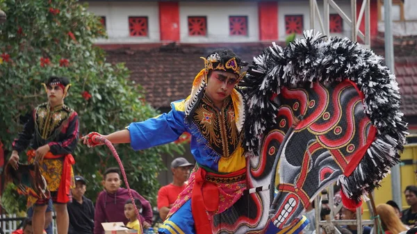 Danza Jaranan Una Danza Tradicional Java Jaranan Viene Jaran Que — Foto de Stock