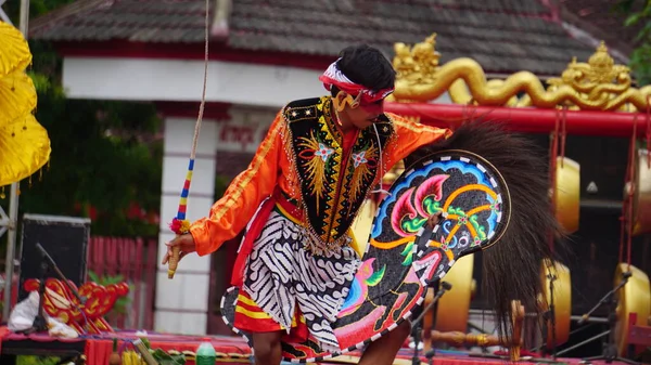 Χορός Jaranan Ένας Παραδοσιακός Χορός Από Την Java Jaranan Προέρχεται — Φωτογραφία Αρχείου