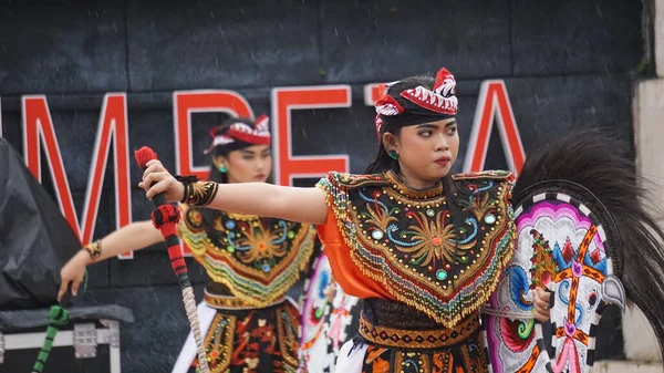 Jaranan Dans Een Traditionele Dans Uit Java Jaranan Komt Uit — Stockfoto