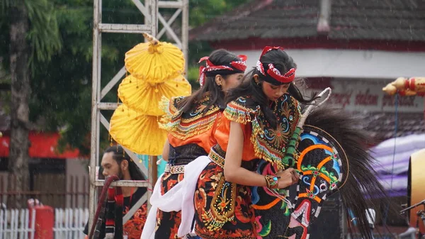 Danza Jaranan Una Danza Tradizionale Java Jaranan Viene Jaran Che — Foto Stock