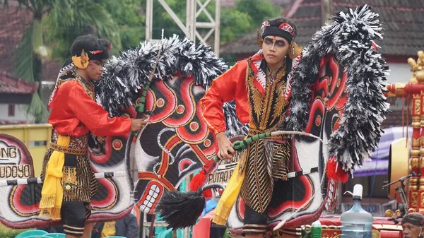 Danza Jaranan Una Danza Tradicional Java Jaranan Viene Jaran Que — Foto de Stock