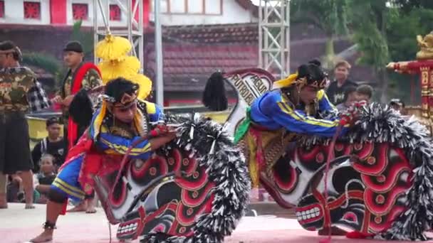 Джаранский Танец Традиционный Танец Явы Jaranan Происходит Jaran Означает Лошадь — стоковое видео