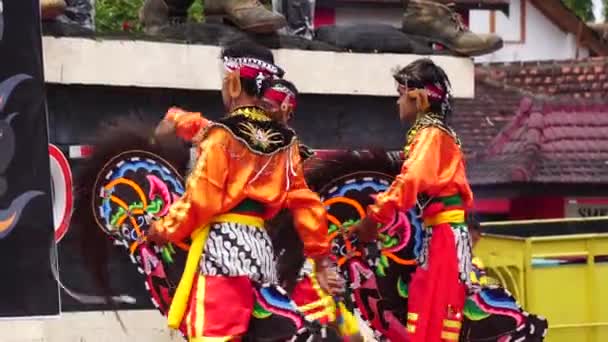 Джаран Танець Традиційний Танець Яви Джаран Походить Від Джарана Означає — стокове відео