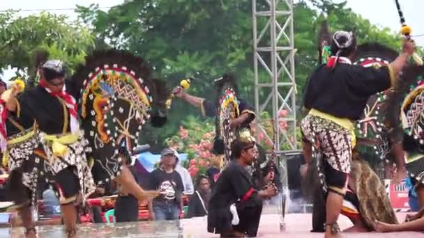 Джаран Танець Традиційний Танець Яви Джаран Походить Від Джарана Означає — стокове відео