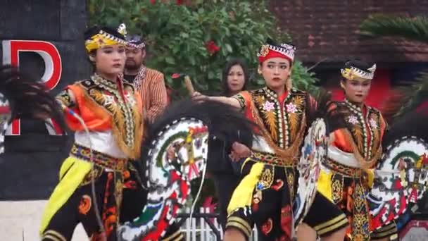 Jaranan Dans Traditionell Dans Från Java Jaranan Kommer Från Jaran — Stockvideo