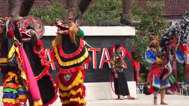加拉南舞 一种来自爪哇的传统舞蹈 Jaranan来自Jaran 意思是马 — 图库视频影像