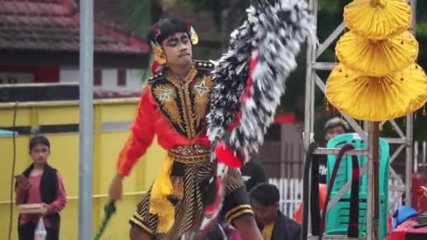 Джаранский Танец Традиционный Танец Явы Jaranan Происходит Jaran Означает Лошадь — стоковое видео