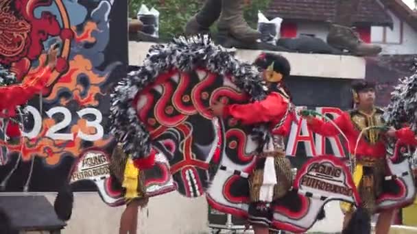 Danza Jaranan Una Danza Tradicional Java Jaranan Viene Jaran Que — Vídeos de Stock