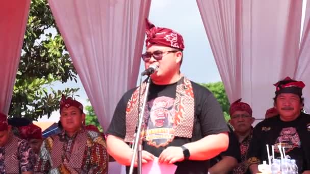 Kediri Hanindhito Himawan Pramana Mas Dhito Régense Kediri Évforduló Alkalmából — Stock videók