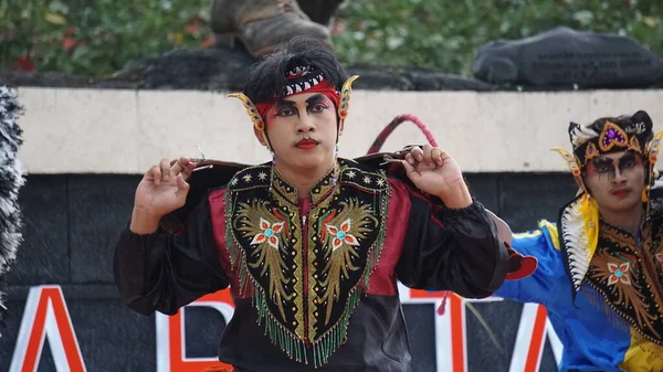 Выступление Китайского Танца Целенг Означает Кабан Танец Обычно Исполняется Японским — стоковое фото