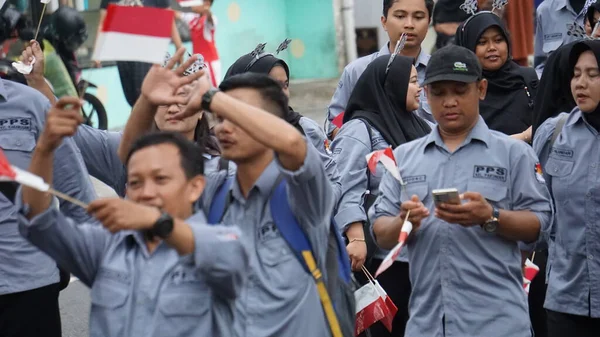 Valkarneval Kirab Pemilu Parti Indonesien — Stockfoto