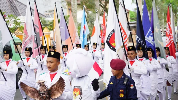 Carnevale Elettorale Kirab Pemilu Festa Indonesia — Foto Stock