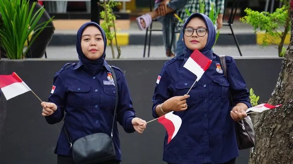 Karnaval Pemilihan Kirab Pemilu Partai Indonesia — Stok Foto