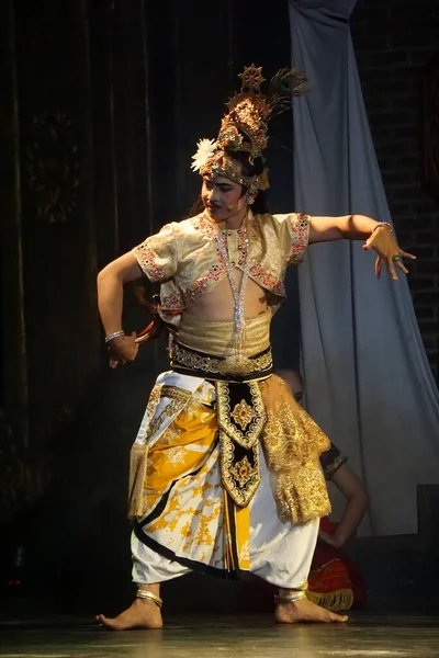 Théâtre Kresnayana Avec Titre Suryaning Jagad Spectacle Raconte Histoire Lutte — Photo