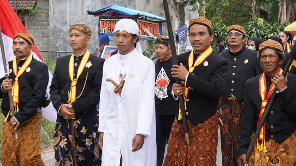 Tumpeng Agung Nusantara Carnival Held Commemorate Inauguration Day Palah Temple — Stock Photo, Image