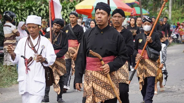 Carnaval Tumpeng Agung Nusantara Lieu Pour Commémorer Jour Inauguration Temple — Photo