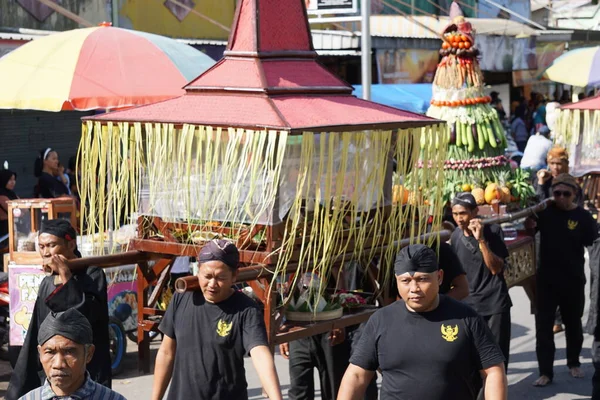 Carnaval Tumpeng Agung Nusantara Celebra Para Conmemorar Día Inauguración Del — Foto de Stock