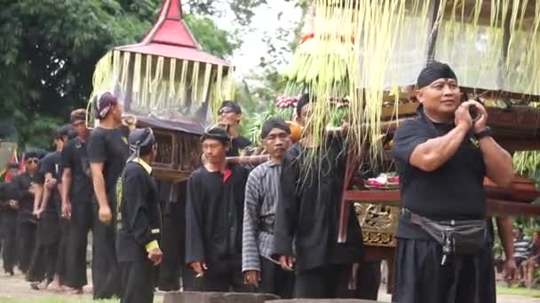 Tumpeng Agung Nusantara Karneval Koná Připomenutí Dne Inaugurace Chrámu Palah — Stock video