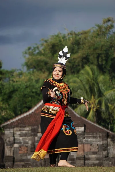 Indonesier Führen Burung Nuri Papageientanz Auf Dieser Tanz Kommt Aus — Stockfoto
